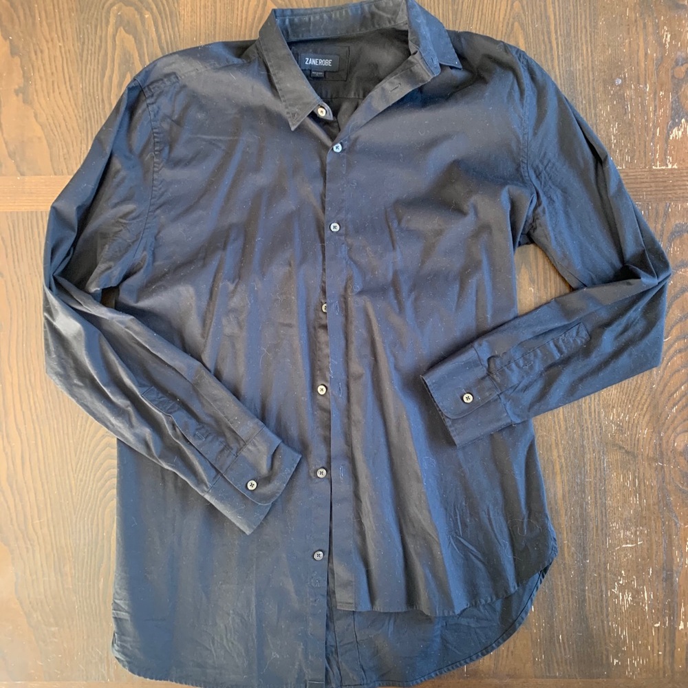 Zanerobe Black Dress Shirt Size XL